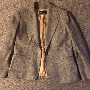 Vintage cream and tan wool blazer